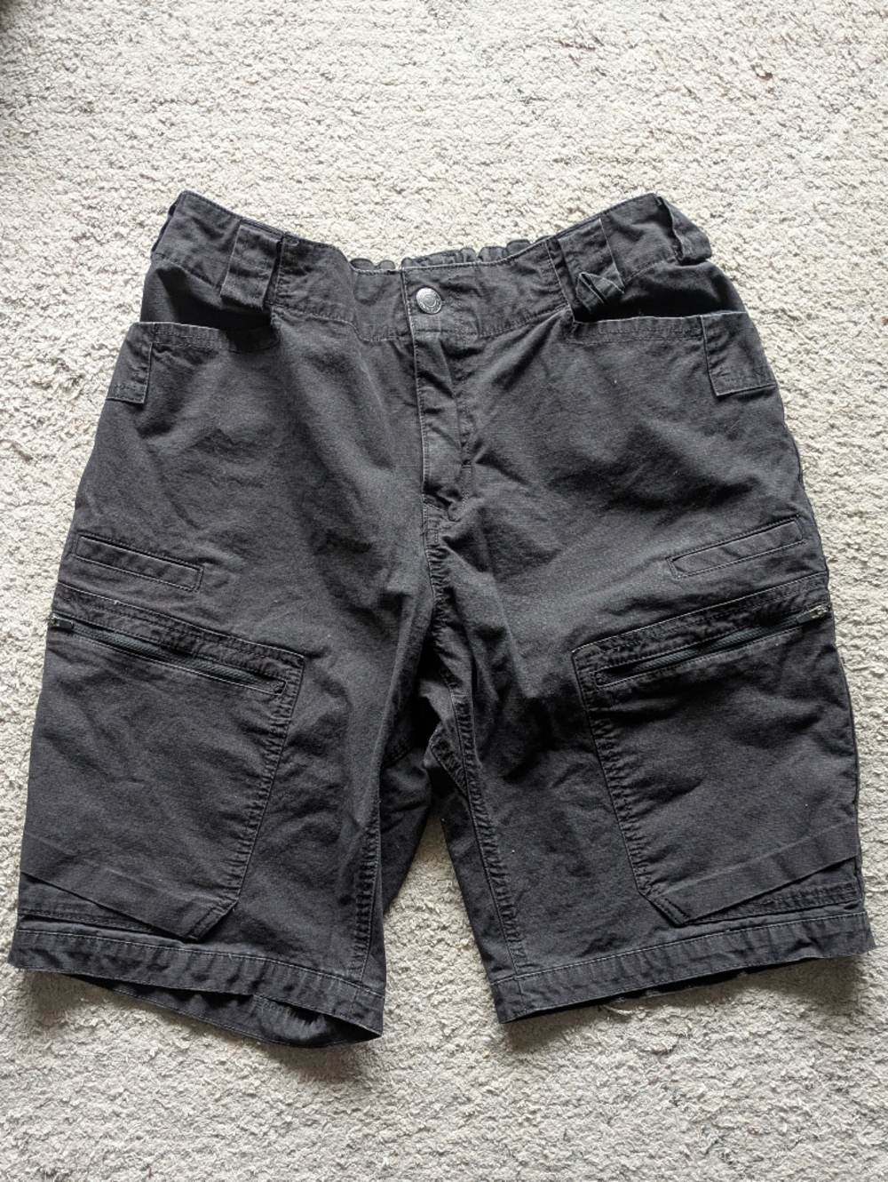 Dovetail Black Cargo Shorts